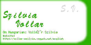 szilvia vollar business card